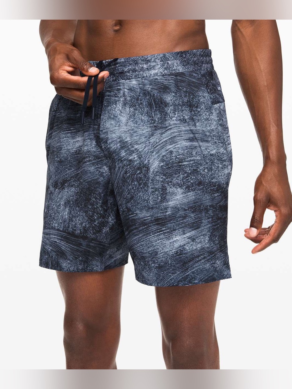 Lululemon Channel Cross Swim Shorts 7” Medium Fjord Tempest Blue Multi